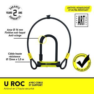 antivol U vélo électrique U-ROC Auvray haute résistance