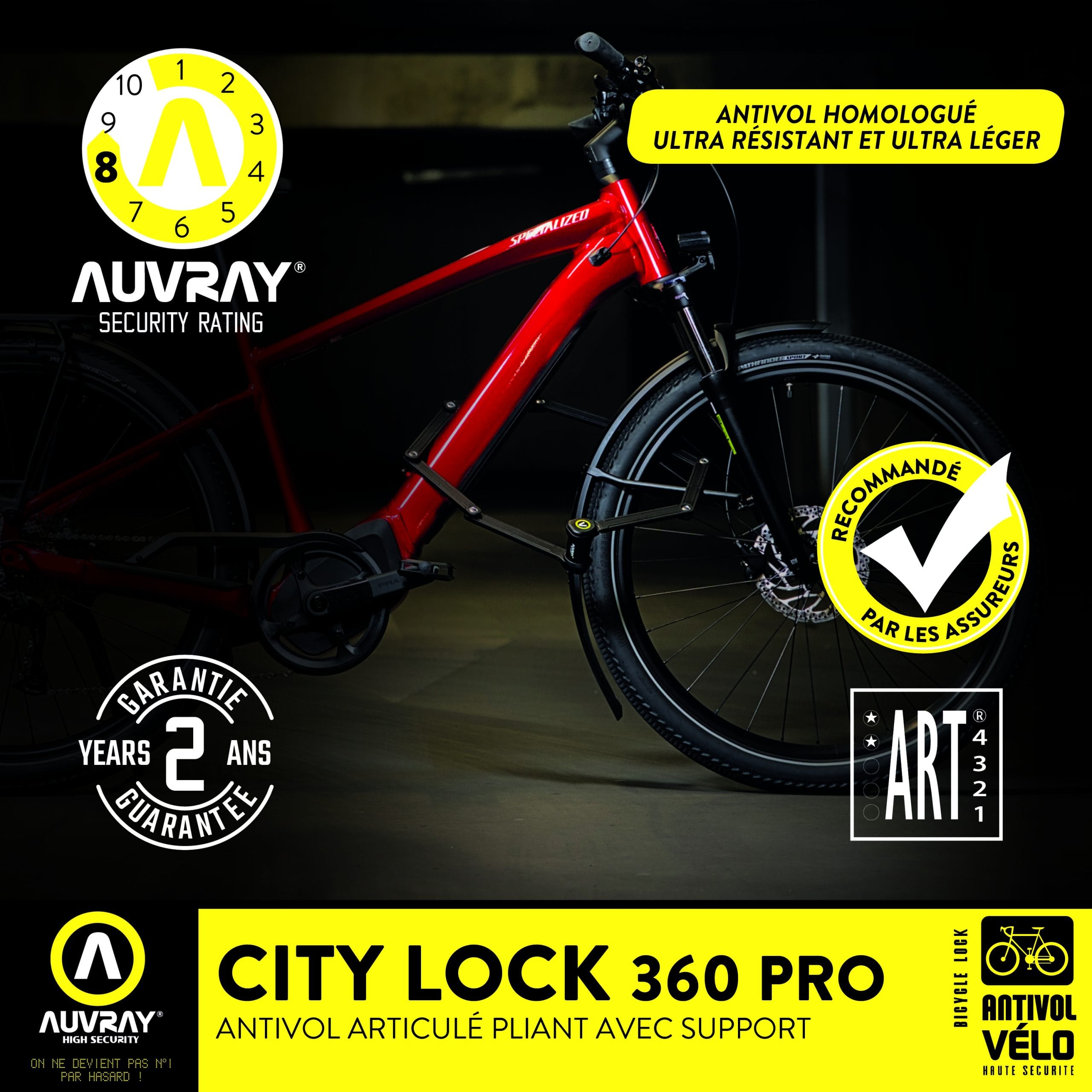 Antivol pliant VAE certifié SRA Citylock 360 Pro Auvray – Image 4